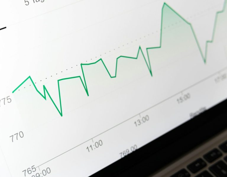 Dynamic pricing - Line graph showing fluctuating data points over time.